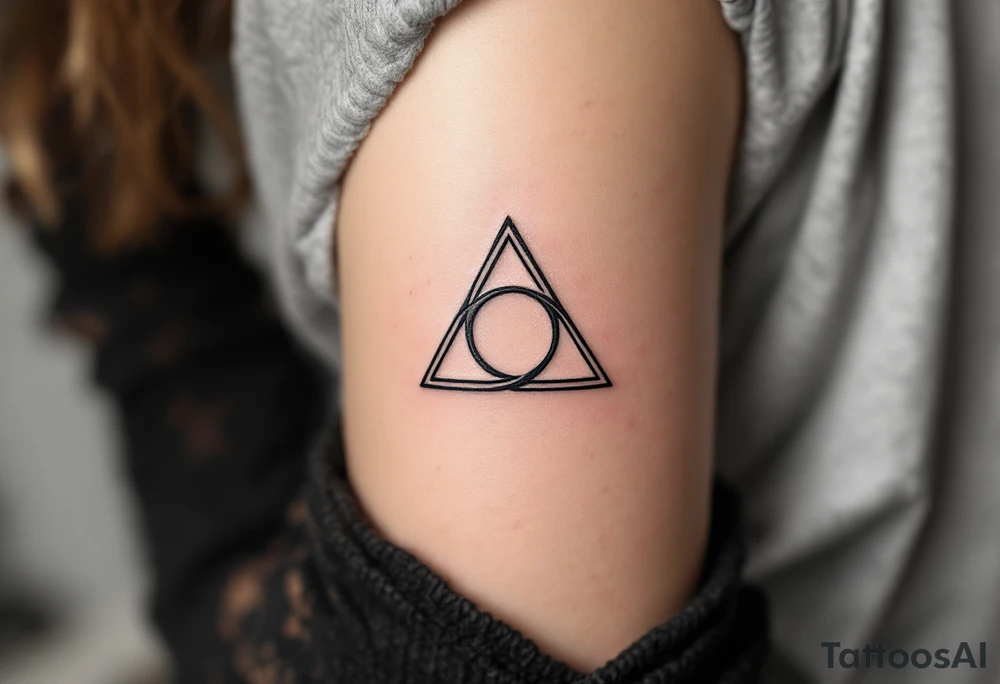 A minimalist black ink triquetra, tattoo idea