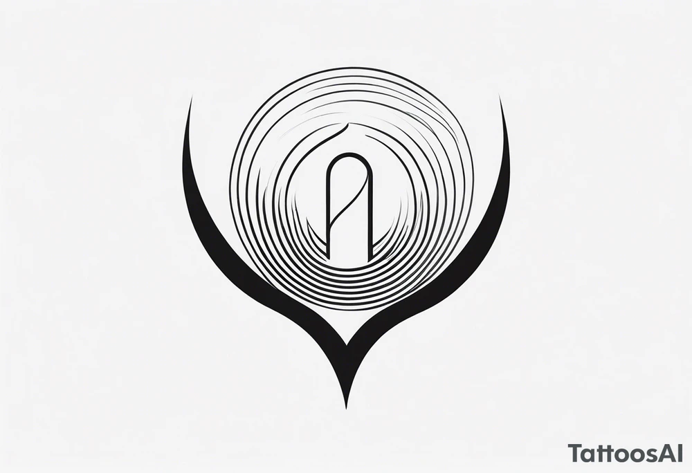 symbol of rising energy, very simplistic, for the throat area tattoo idea