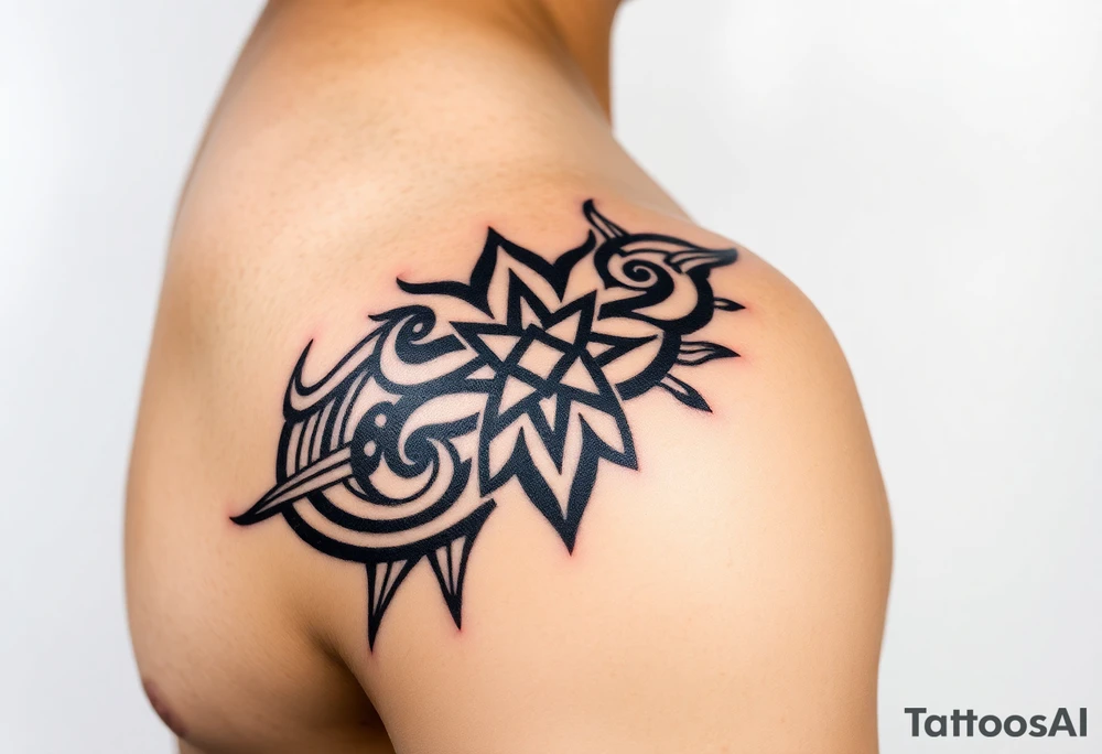 Filipino tribal shoulder tattoo tattoo idea