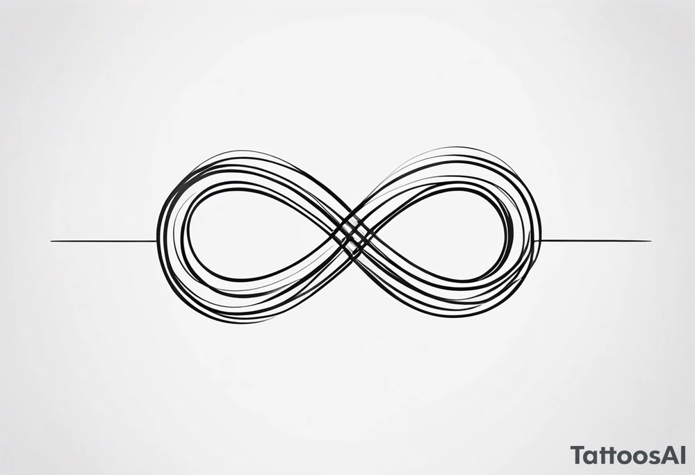 Infinity symbol for man back of wrist intertwined with heart tattoo idea