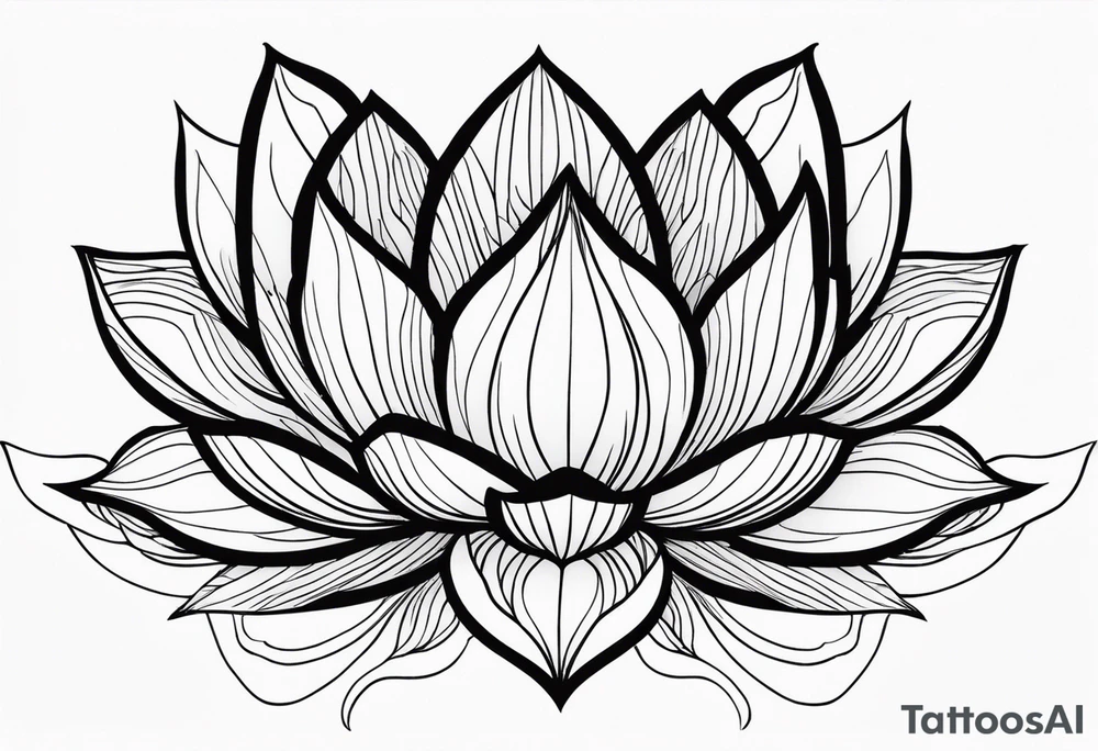 floating lotus flowers tattoo idea