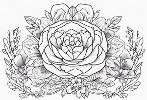 Cybersigilism mixed with floral design tattoo idea