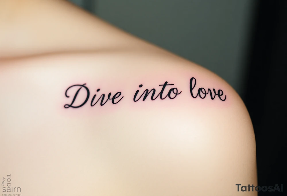 Dive into love tattoo idea