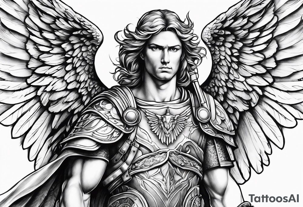 Archangel Saint Michael tattoo idea