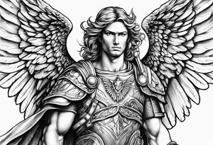 Archangel Saint Michael tattoo idea