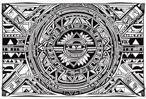 Tohono Oʼodham Aztec tribe tattoo idea