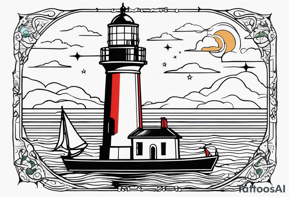 Leuchtturm Stacheldraht tattoo idea
