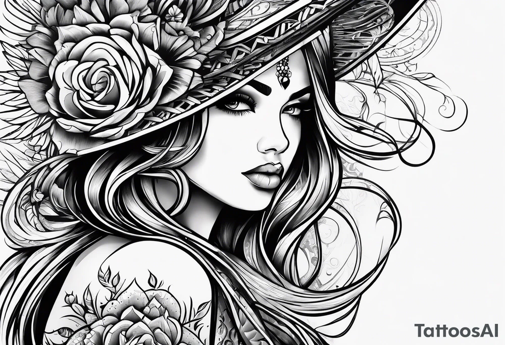 Line art tattoo idea