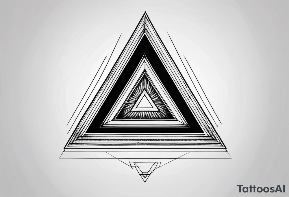 A triangle with nothing inside of it tattoo idea