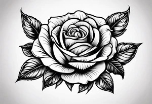 Rose used like a pen tattoo idea