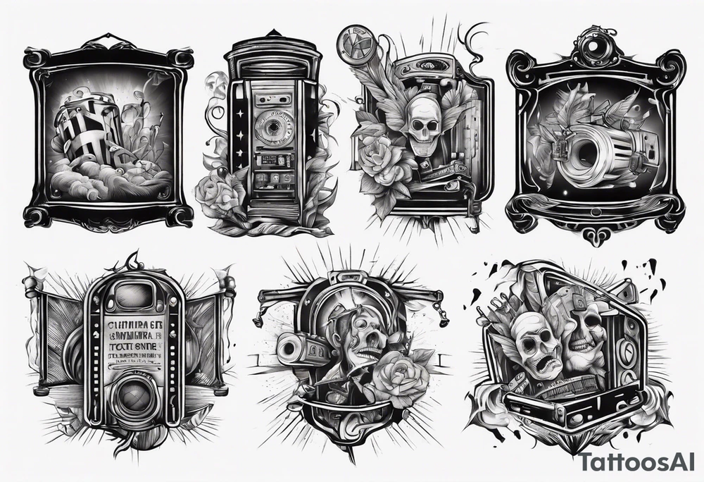 A cinema screen tattoo idea