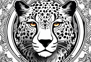 powerful cheetah tattoo idea