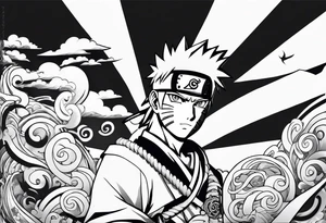 Naruto mixed with one piece tattoo idea