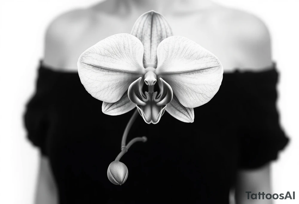Small orchid tattoo idea