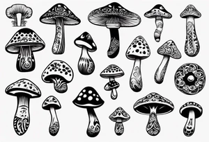 mushroom, maori tattoo idea