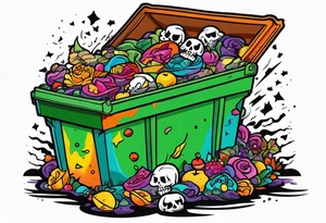 Dead hooker in a dumpster tattoo idea