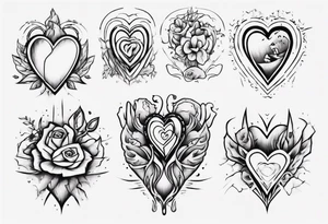 through thick and thin with a heart tattoo idea