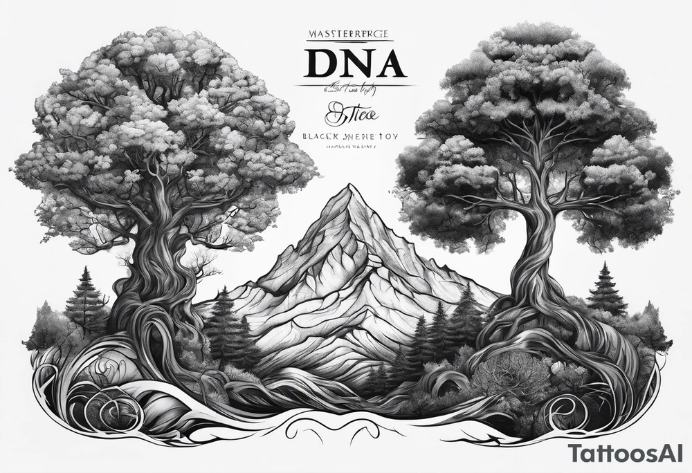 branches tree names dna tattoo idea