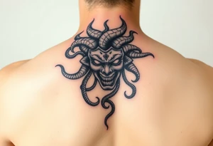 Beautiful dark Medusa tattoo idea