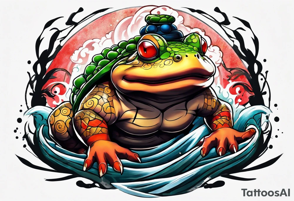 Jiraiya Naruto Gamakichi toad tattoo idea