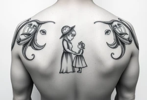 Father and daughter tattoos
That creates a picture when held together tattoo idea