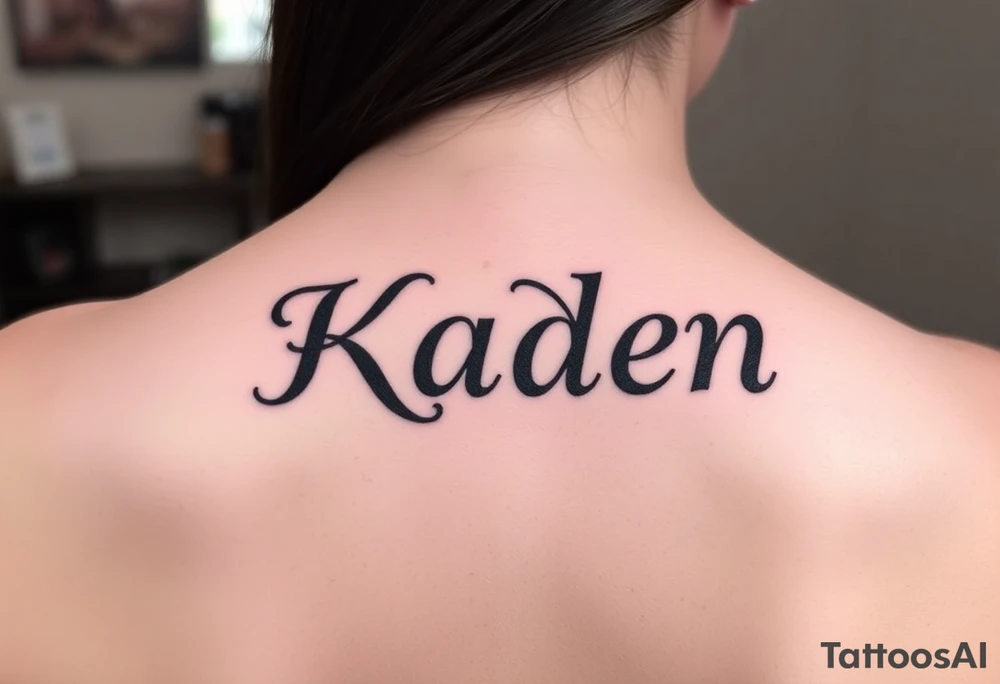 Kaden in fancy old English tattoo idea