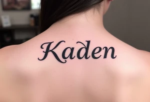 Kaden in fancy old English tattoo idea
