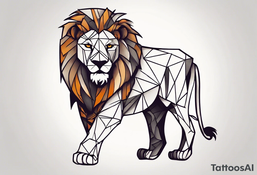 Lion, august, leader, zodiac tattoo idea