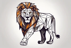 Lion, august, leader, zodiac tattoo idea