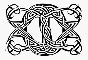 Celtic lettering Tada gan iarracht with the dara knot tattoo idea