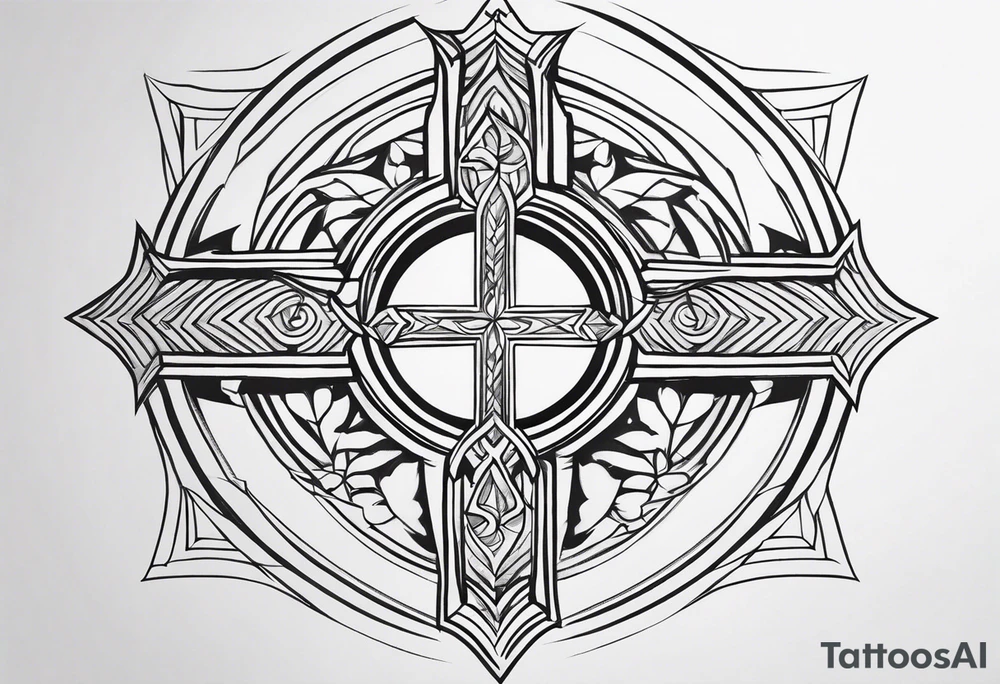 Cross masculinity tattoo idea