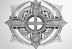Cross masculinity tattoo idea