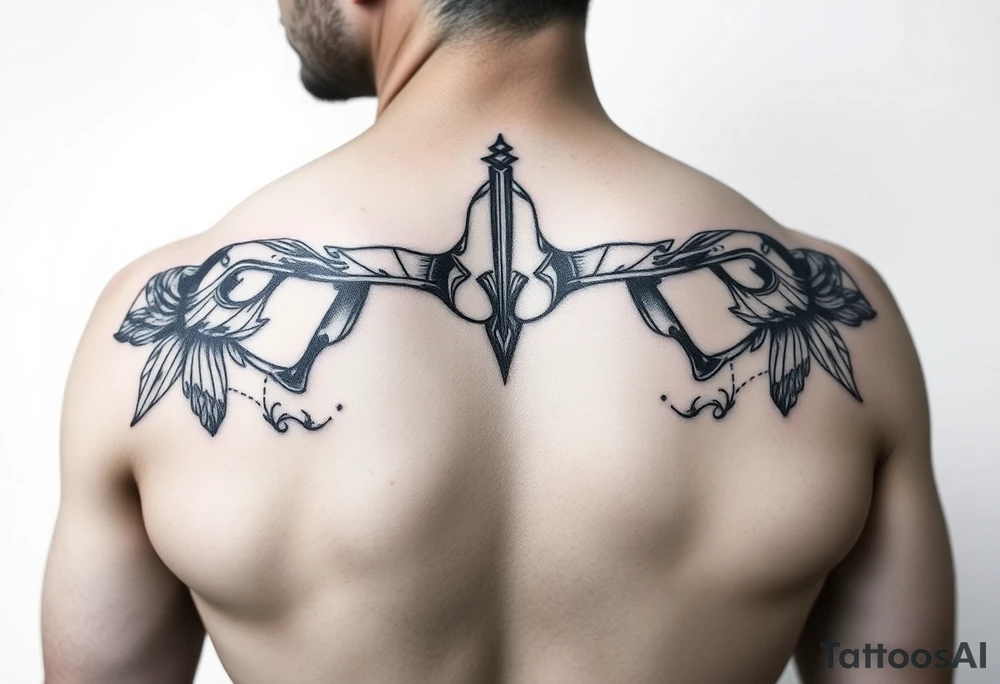 Fully nude lady with big boobs tattoo idea