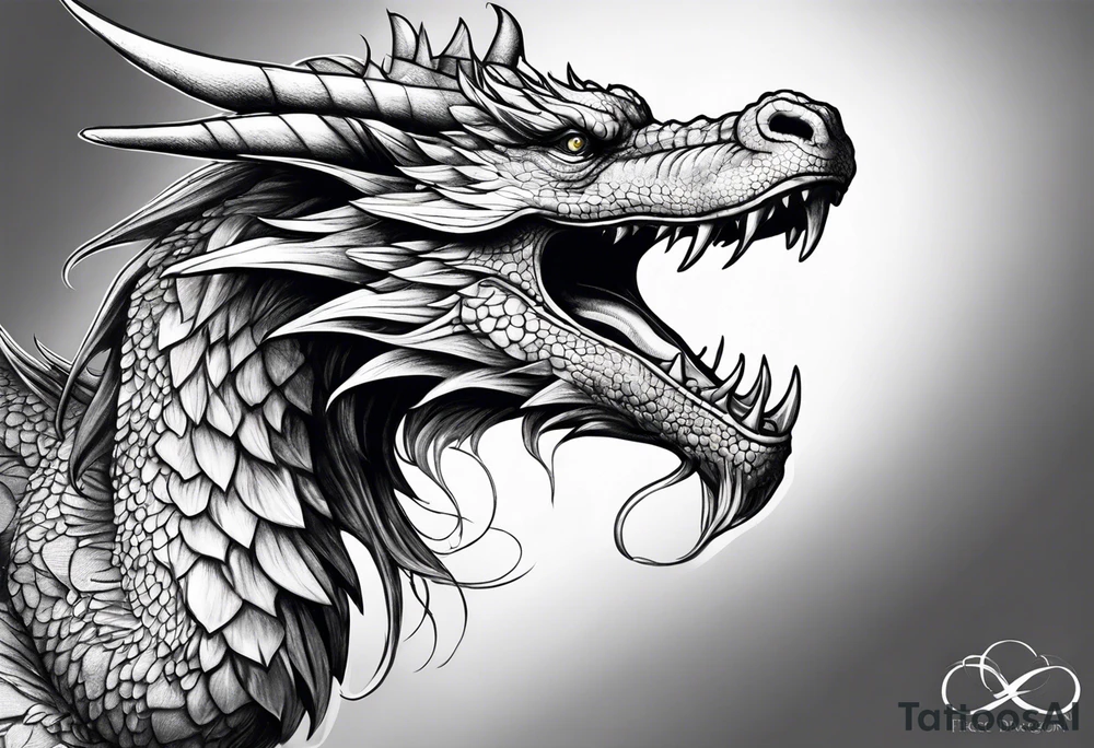 Fierce dragon, tattoo idea