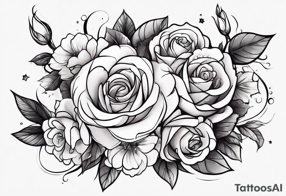 i want a arm tattoo with simple flowers and roses tattoo idea
