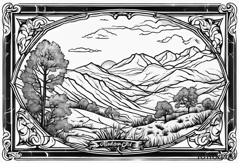 Simple oklahoma outline tattoo idea