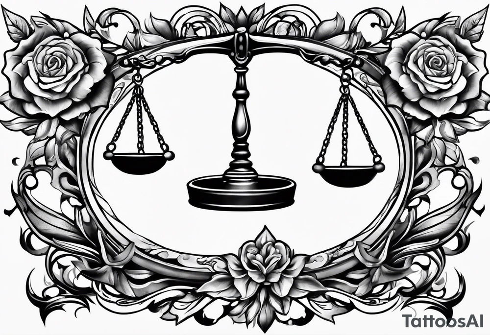 scales of justice tattoo idea