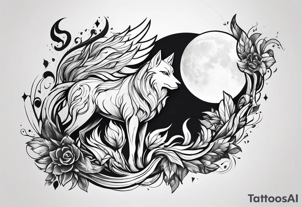 kindred league of legends. lamb and wolf tattoo idea