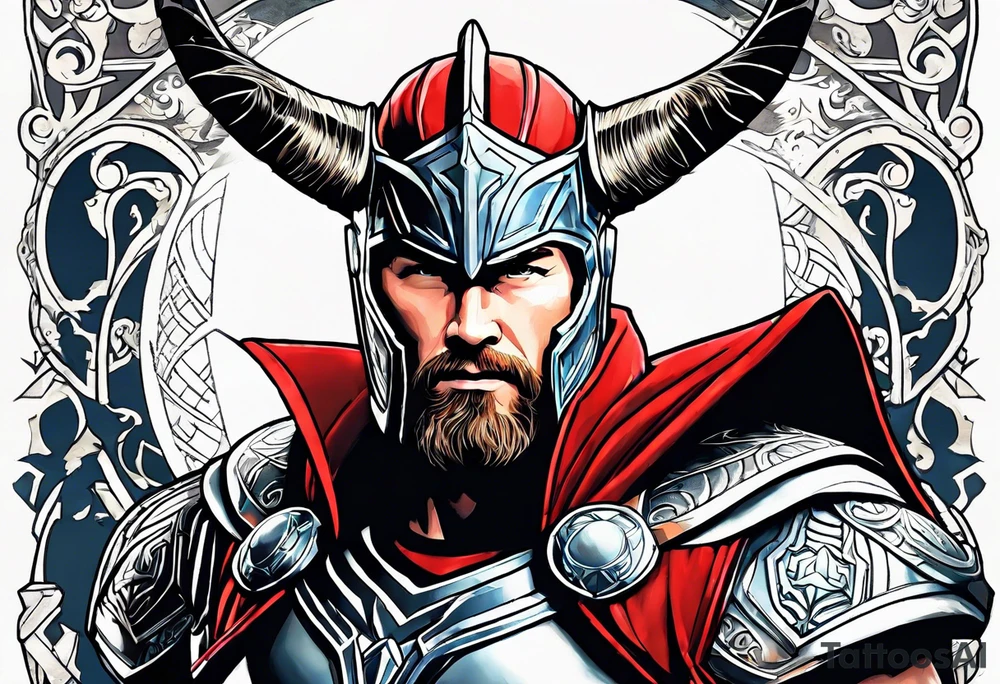The Mighty Thor that looks like the Chris Hemsworth version tattoo idea