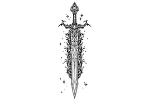 Beautiful sword tattoo idea