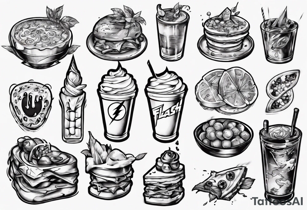 flash art
food tattoo idea