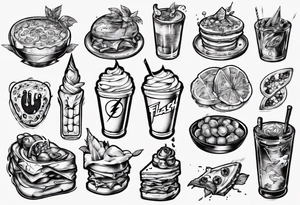 flash art
food tattoo idea