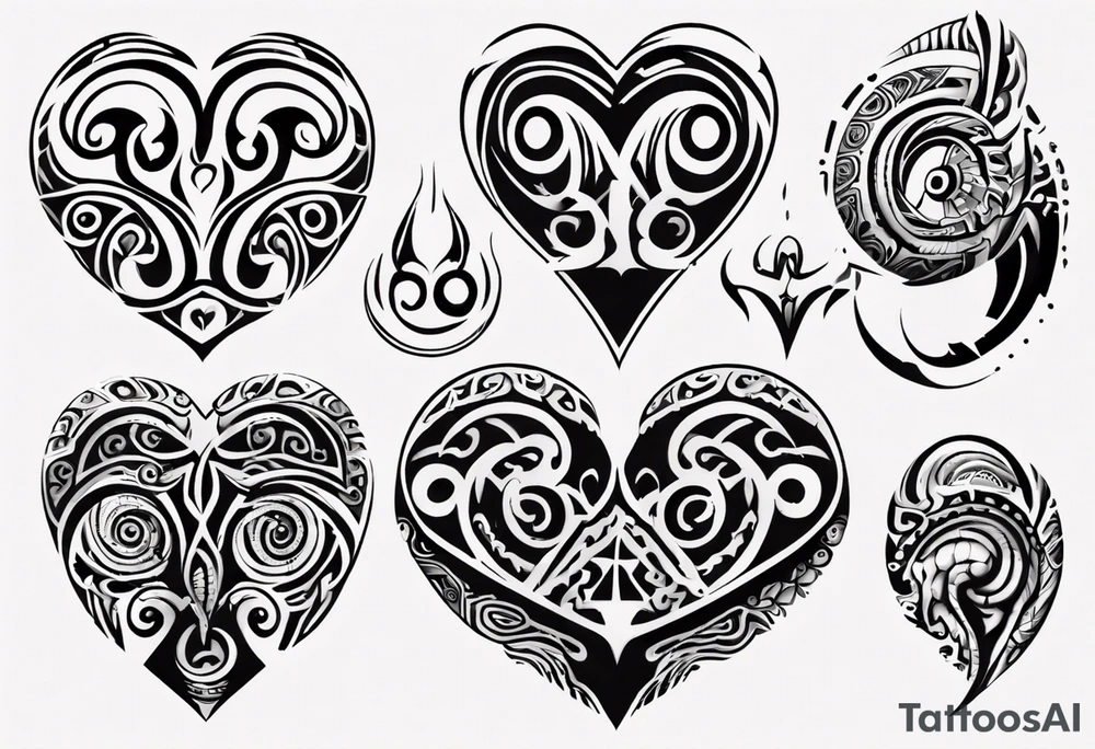 heart, maori tattoo idea