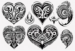 heart, maori tattoo idea