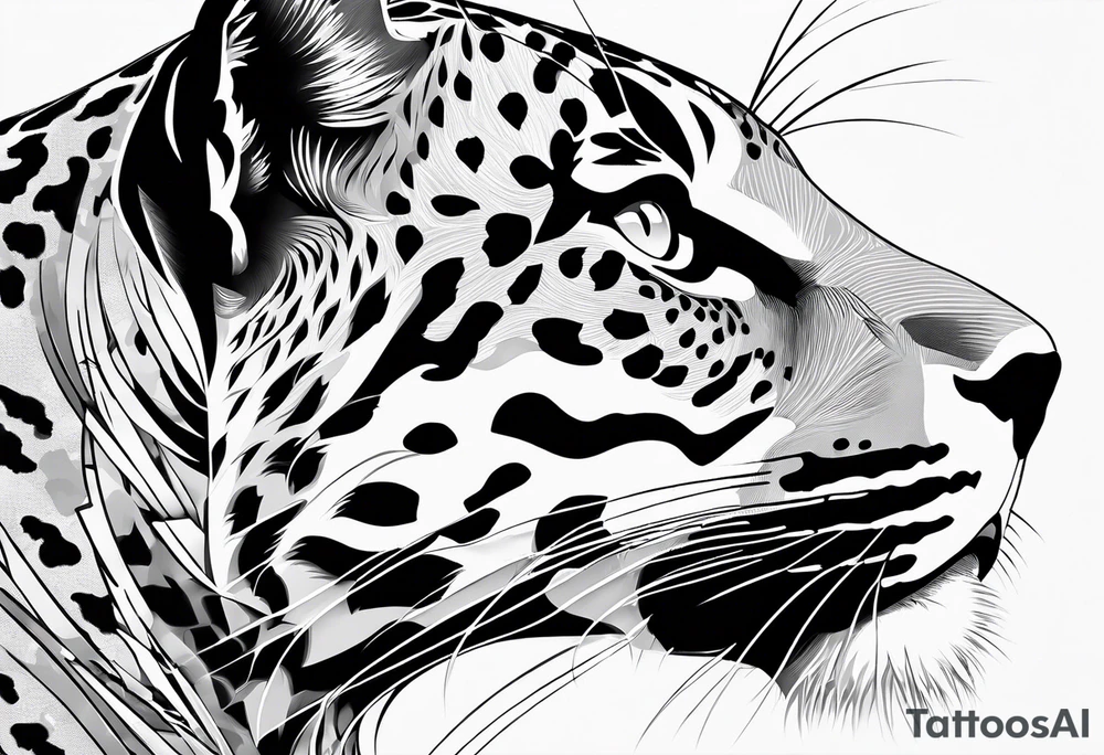 Jaguar running tattoo idea