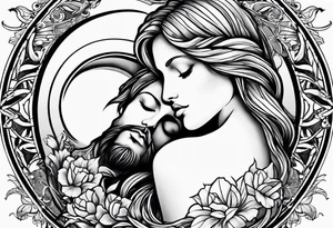"Falling in love with Jesus" in words tattoo idea