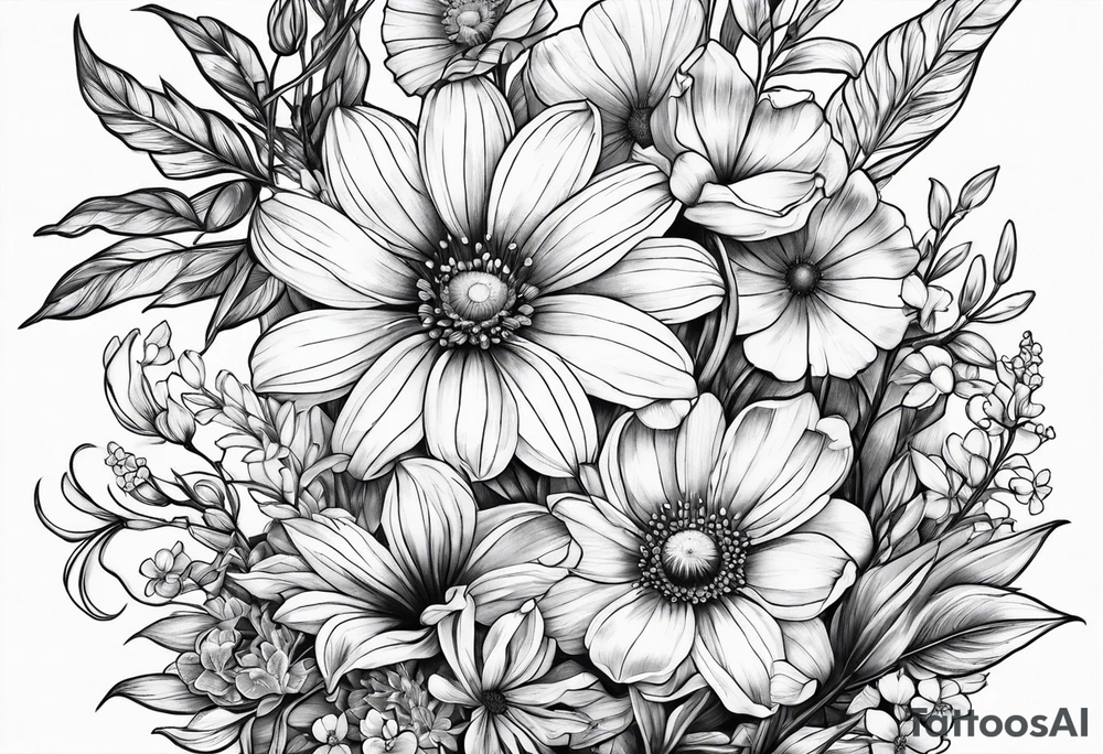 wildflowers tattoo idea