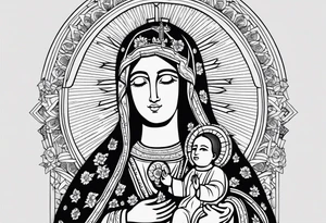 Cristo con san Judas y la virgen de Guadalupe tattoo idea