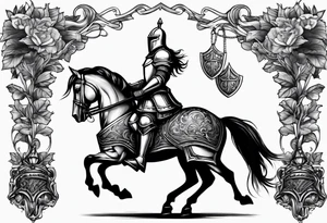 knight with heavy armor tattoo idea