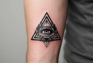 tetrahedron with eye in the middle tattoo idea